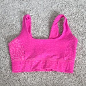 Bright Pink Leopard Sports Bra